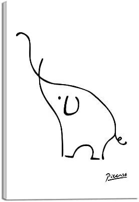 アートパネル ピカソ ポスター 絵画 象 絵画 インテリア モダンアート 玄関 壁絵 飾り雑貨 おしゃれ 玄関 寝室 装飾 木枠付きの完成品 (30X40cm)