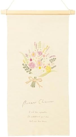 秀〆(Hideshime) 季節の刺繍 春 花束 フラワー ギフト おしゃれ 刺繍 タペストリー コンパクト フラワーブーケ KEI-TP-S-4873-B