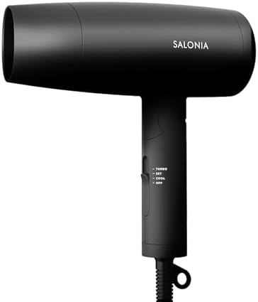 SALONIA サロニア  スピーディーイオン ドライヤー ブラック ヘアドライヤー 大風量 速乾 軽量 マイナスイオン SL-013BK