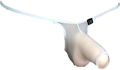 ［Heureux La Joie］ Tバック メンズ 前がぱっくり まる見え 穴あき パンツ 前開き ぞうさん もっこり セクシー インナー エロ 男性下着