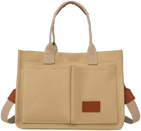 [JPAYAROGOAN] トートバッグ レディース 大きいサイズ 斜めがけバッグ 2WAY ワンショルダー 手提げバッグ 無地 オシャレ たくさん収納 大容量 超軽量 実用的 可愛い 多機能 耐久 人気 ファッション 外ポケット付き 通勤 通学 ギフト