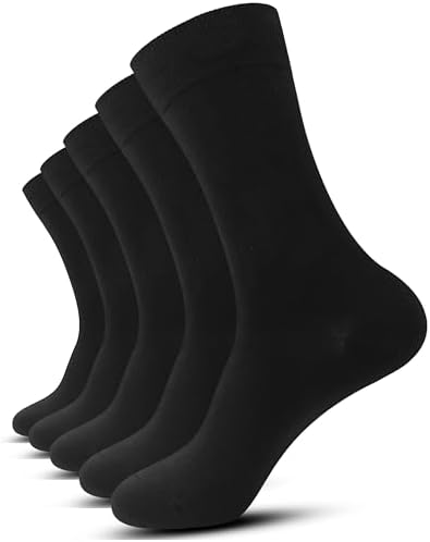 [banerise] ビジネスソックス メンズ つま先の保護·綿92%·消臭 紳士 靴下 蒸れない スクールソックス 5足 セット