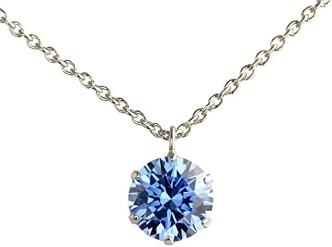 [ダイヤモンドワールド] レディース ジュエリー PT900 1ct スーパーキュービック ペンダントネックレス ファンシーブルー カラー VVS1 EXCELENT H&C キュービック使用