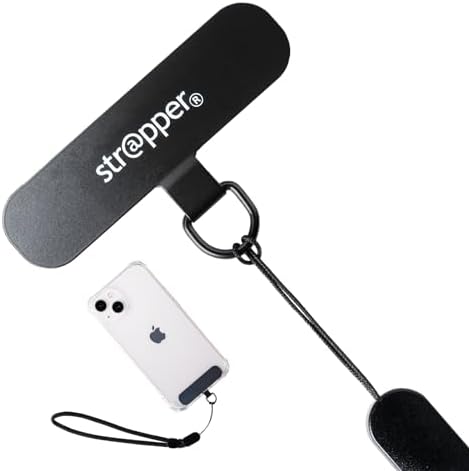 モノマガジン掲載・NHKおはよう日本出演 ストラッパー Strapper (マットブラック) スマホ ストラップ 落下防止 携帯ストラップ リストストラップ