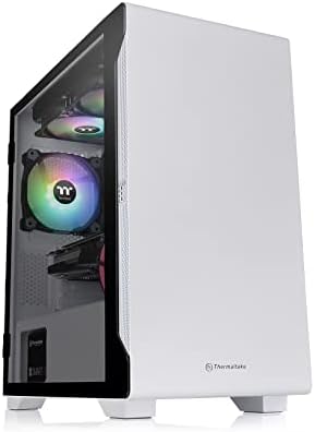 Thermaltake S100 TG Snow Edition 強化ガラス ミニタワーPCケース ホワイト スイングドアパネル採用 CA-1Q9-00S6WN-00 CS7886