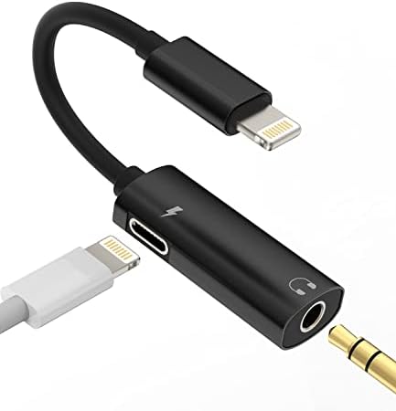 ライトニング 3.5mm Auxイヤホン ジャック アイフォン アダプター (2in1)同時 きゅうそく充電 分岐 ケーブル 対応Apple MFI認証イヤフォン プラグ 二股 Lightning 急速充電器 けーぶる アクセサリー ヘッドホン 変換 スプリッター アップル いやほんコード あいふぉんじゃっくあだぷたー対応iPhone 14 13 12 11 Pro Max Plus 対応iPad