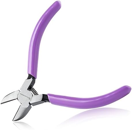 SPEEDWOX ミニ ニッパー 工具 小型 ニッパ マイクロニッパー バネ付 ミニニッパー 小型ニッパー 斜めプライヤー ワイヤーニッパー ミニマイクロ プラスチックニッパー 切る 細かい作業 切断刃付 軽量 ビーズ プロ ホビー用途 ツール DIY アクセサリー用 アクセサリー製作 ジュエリー製造用 ミニツール