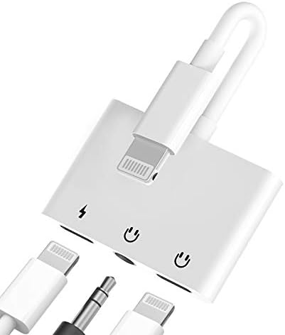 アイフォン3.5mm ライトニングイヤホンジャック変換アダプター(3in1)アップルヘッドホン同時きゅうそく充電分岐コードあいふぉん急速充電器繋ぐプラグApple MFI認証Lightning Auxいやほん二股ケーブルあだぷたースマホイヤフォンけーぶるじゃっくスプリッターアクセサリー対応iPhone 14 13 12 11 Xsmax プラス Ipad
