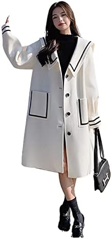 [Ｍ＆Ｙ　ＦＡＳＨＩＯＮ] レディース トレンチコート チェスターコート ウール混 通勤 トレンチ 無地 アウター 白い 通勤 薄手