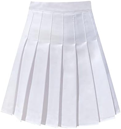 [Kira Sutsu] スカート レディース ミニスカート フレア フリフリ 裏地付き プリーツ 無地 オフイス 学生 制服 ガールズ インナー付き ハイウェスト 美脚 Aライン
