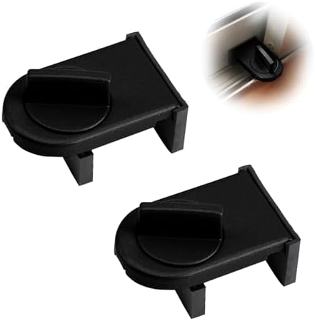 窓 ロック 網戸ロッHonhot 窓 ロック 2個 網戸ロック 網戸ストッパー 引き戸 ロック 窓の防犯対策 子供 転落防護 盗難防止 猫脱走防止、取り付け簡単 ク 窓ストッパー 防犯グッズ サッシロック 防犯 子供 猫 ペット 犬 換気 (ブラック)