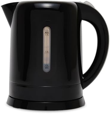 アイリスオーヤマ(IRIS OHYAMA) アイリスプラザ 1.7L たっぷり大容量 空焚き防止機能 中身が見やすい 自動 スイッチOFF お手入れ簡単 KTK-017 ブラック