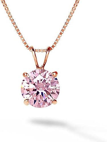 [ギフト フロム ニューヨーク] ネックレス レディース 1.25ct 14金 ゴールド 一粒ネックレス ピンク 金属アレルギー対応 女性 プレゼント
