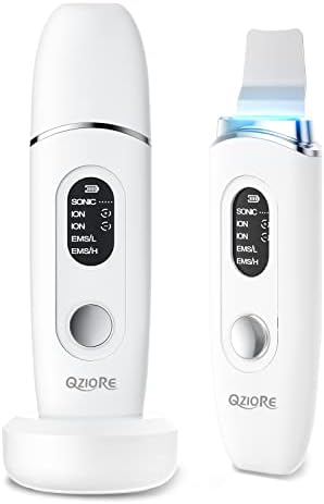 2024新登場ウォーターピーリング 防水 Q-ZIORE 美顔器 超音波ピーリング IPX7完全防水 毛穴ケア 小型 赤青光エステ EMSリフトアップ 自動電源オフ 600mAh大容量 超音波振動 Type-C充電スタンド 簡単操作 父の日 母の日 記念日 誕生日プレゼント お祝い ギフト 男女兼用 日本語説明書付き パープル ホワイト