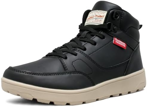 Healthknit レディース 防水 スニーカー ハイカット 黒 白 軽量 厚底 防滑底 アウトドア トレッキング スノー レイン シューズ 靴 hkl725