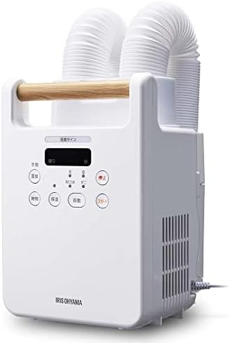 アイリスオーヤマ 布団乾燥機 ふとん乾燥機 布団2組・靴2組対応 ダニ退治 カラリエ 温風機能 マット不要 木目調 ツインノズル メーカー保証付き FK-W2-W ホワイト