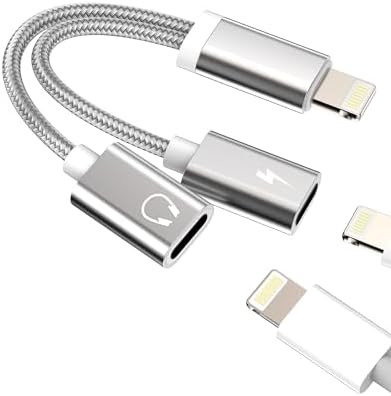 アイフォンライトニングイヤホンジャック変換アダプター(2in1)アップル MFI認証 Lightningケーブル同時急速充電器AUX 分岐繋ぐ二股プラグアクセサリーあいふぉんいやほんあだぷたー対応Apple スプリッター対応iPhone 14 Plus 14 Pro Max 13 Pro Max 13 Mini 12 11pro Max Xs Xr Se 7 8plus対応IPad Air Pro