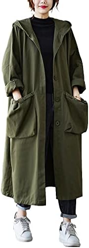 [NA] 春物 レディースレンチコート レディース ロングコートジャケット 春 スプリングコート フード付き 長袖 オーバーサイズ コート 春服 カジュアル 無地 アウター ファッションガウンコート ビジネス ol スタイル アウター