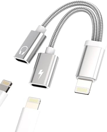ライトニング イヤホン ジャック 変換同時きゅうそく充電アダプター(2in1)アイフォンLightning Aux ヘッドホンじゃっくアクセサリーコードあいふぉんいやほんあだぷたーアップル急速充電器繋ぐプラグ分岐ケーブル携帯イヤフォンスプリッター対応Apple iPhone 14 Plus 13 Mini 12 11 Pro Max X XS XR SE 7 8 対応iPad Air ip-NL