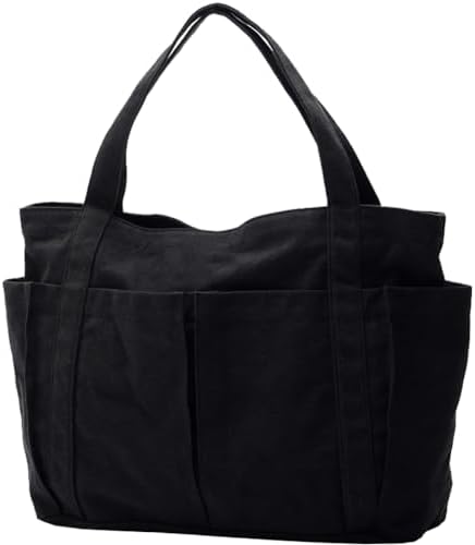 [FashionBerry] トートバッグ キャンバス レディース メンズ 大きい マザーズバッグ 通勤 通学 大容量 おしゃれ キャンバス a4 布 おしゃれ ポケット付き