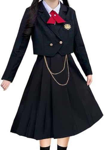 [JIURUN] 制服 森ガール ワンピース ロリータ コスプレ 女子高生 女装 ロリータ服 大きいサイズ ワンピース jk 制服 セット 学生服 ブラウス プリーツスカート cosplay lolita 学園風 アニメ コスチューム 学園祭 文化祭 仮装 通勤 ゆめかわいい