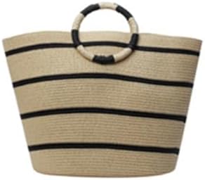 [DARMAR TEMAR] 手提げバッグ バケツ型トートバッグ ストローバッグ レディース 大きい 手さげ カバン ハンドバッグ おしゃれ 軽量 海外旅行 女子 通勤 通学 誕生日プレゼント 可愛い 夏 カバン