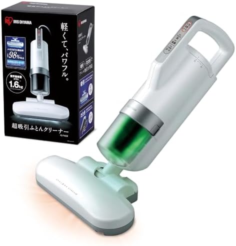 ダニ対策 アイリスオーヤマ(IRIS OHYAMA) 布団クリーナー ホワイト ダニ対策 たたきヘッド 約5,800回/分 温風機能 フィルター付 IC-FAC2