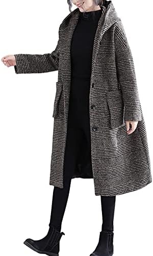 ASARANS ロングコート コート フードコート レディース ロング グレンチェック コクーンシルエット フード付き 秋 冬