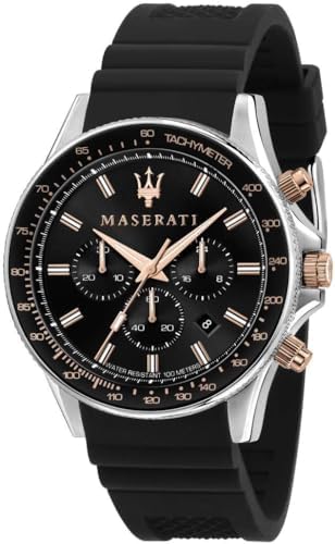 サマーバーゲン-Maserati Sfida Men's Watch, Black Dial, Simple