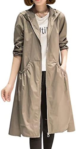 [Joint Go] トレンチコート レディース スプリングコート ジャケット テロンチ 薄手 とろみ ジャンパー シンプル コート 春 秋 ファッション 無地 純色 長袖 通勤 通学