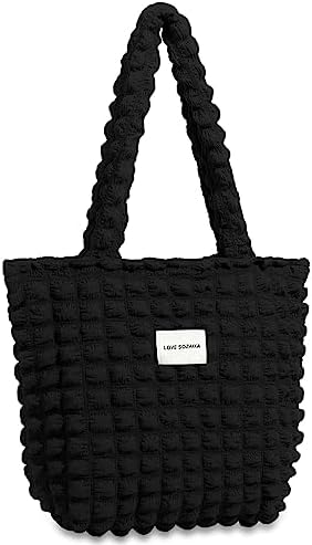 [Ｂｅｔａｌｙ] ベタリー トートバッグ キルティング ポップコーンバッグ レディース 縦型 ポコポコ 可愛い 軽量 通勤 通学 肩掛け エコバッグ 手提げ A4 ファスナー付き 凸凹 学生 女の子 大容量 おしゃれ カバン 鞄 韓国