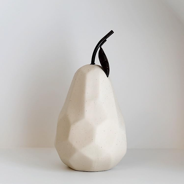 ハピデジ オブジェ 置物 インテリア雑貨 インテリア おしゃれ 北欧雑貨 韓国雑貨 モダン 韓国 かわいい 置き物 陶器 りんご 洋なし フルーツ インテリアオブジェ 玄関 リビング ダイニング ディスプレイ 雑貨 ナチュラル（洋なし）