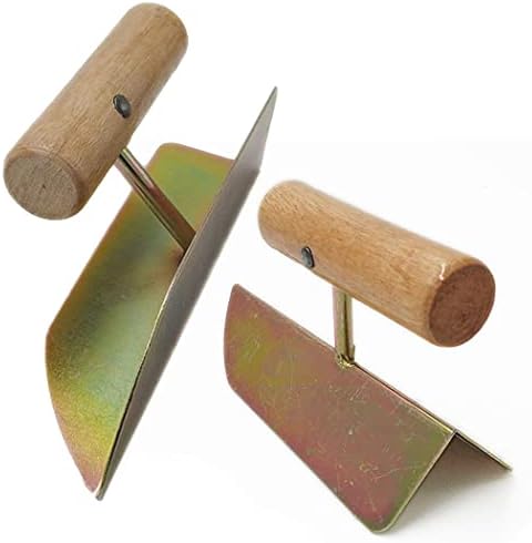 Felimoa コテ 左官 コーナーツール 溝回り 壁塗り 漆喰 モルタル 建築 工具 2種セット