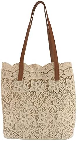 [Ｓｕｅｅｙａ] （スイーヤ） トート バッグ レディース レース 2点セット チュール ポーチ付 肩がけ 手提げ マッチあり 総レース 切り替え バイカラー ファッション お洒落 可愛い 通勤 通学 出掛け