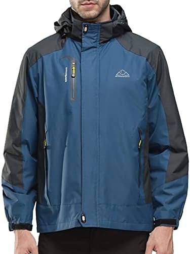 [YSENTO] メンズ アウトドアジャケット 防風ジャケット ウォーキングウェア 脱着式フード 釣り 登山 ジャケット バイク ジャケット スポーツアウター 防撥水 透湿性 春秋冬