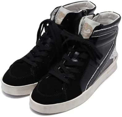 [ジョイアンドマリオ] ヴィンテージ加工ハイカットスターモチーフスニーカー 38-83519W