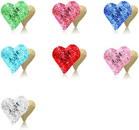 K9 ガラス製ラインストーン ハート ストーン ビジュー Vカット 宝石 銀メッキ ビーズ アクセサリーパーツ DIYジュエリー フラワー クォーツ 手作り素材 カボション 手芸用 12*13MM 72個セット (クリスタル)