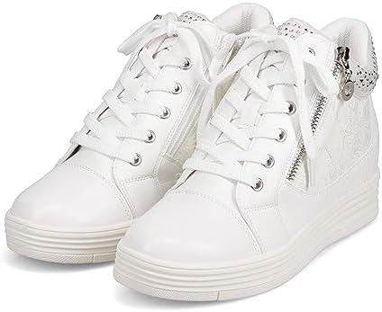 [セレブル] 厚底ハイカットスニーカー ファスナー付きインヒール スリッポン レディース 6cm 星 ジップ スニーカー レンド シークレット 盛底 302