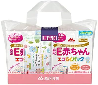 森永 E赤ちゃん エコらくパック つめかえ用 1600g(400g×2袋×2箱) 景品付き入れかえタイプの粉ミルク[新生児 赤ちゃん 0ヶ月~1歳頃]