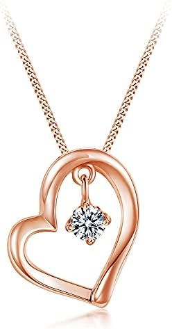 [Free bird] ネックレス レディース 最高級 5Aジルコニア ハート ペンダント シルバー925 アクセサリー 誕生日 母の日のプレゼント人気 女性ハワイアンジュエリー 卒業式 安いレディース