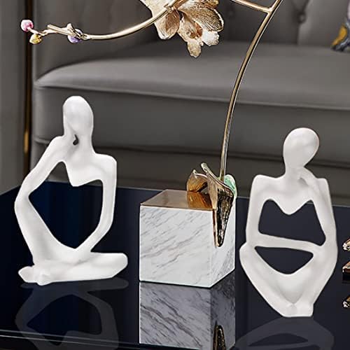 Cyoua インテリア オブジェ 彫像 北欧 雑貨 おしゃれ 考える 置物 小物 人形 モダン 飾り プレゼント 卓上 オフィス 書斎 部屋 玄関 庭 トレイ 室内テーブル 玄関テーブル（2セット）