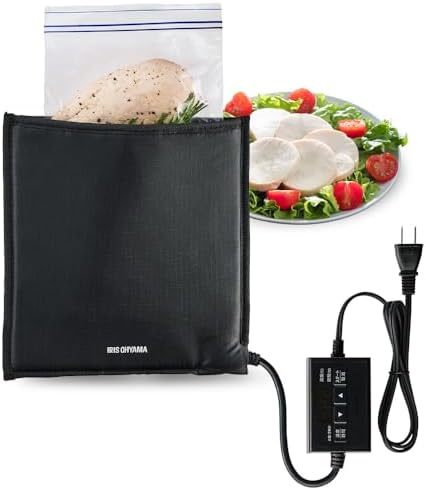 アイリスオーヤマ 低温調理器 袋型 コンパクト PocketChef PLTC 鍋不要 水不要 レシピ付き PLTC-M01-B ブラック