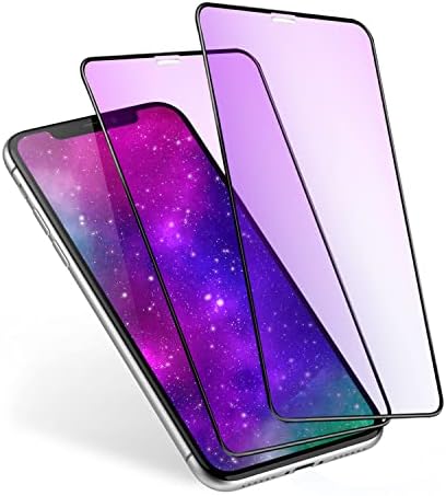 XungHo ブルーライトカット iPhone11/iPhoneXR ガラスフィルム ブルーライト 液晶保護フィルム アイホン 11/XR 強化ガラス 耐衝撃/貼り付け簡単/全面保護/高透過率/指紋防止/硬度9H/2枚入り