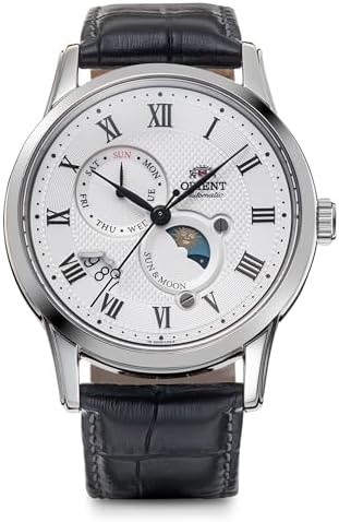 [オリエント]ORIENT SUN&MOON サンアンドムーン 自動巻き腕時計 機械式 オートマティック 国内メーカー保証付 クラシック RN-AK0005S メンズ ホワイト シルバー