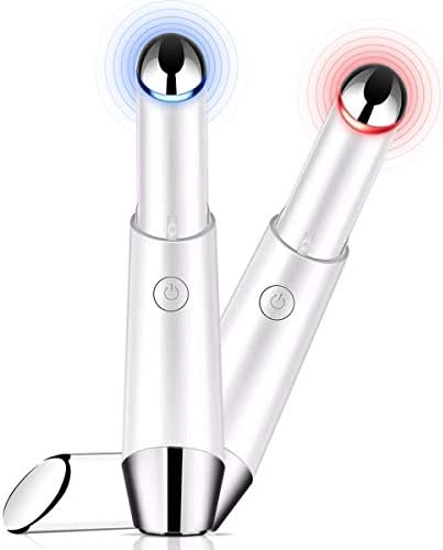 目もと集中ケア 目元美顔器 目元ケア 美顔器 温熱ケア イオン誘導 微振動 2色LED 美肌 3種類モード 超軽量 USB充電式 口元ケア 母の日 プレゼント ホワイト