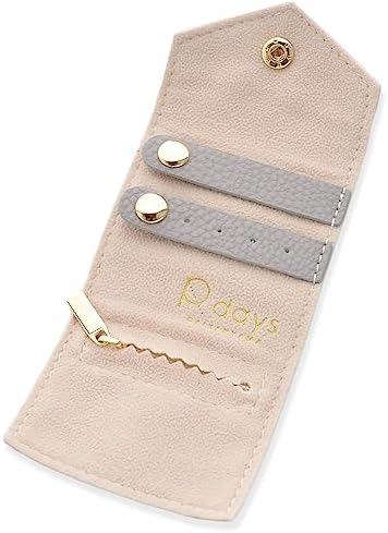 [R-days代官山] 小さい アクセサリーポーチ アクセサリー 収納 レディース 旅行 ピアス イヤリング ネックレス 指輪 持ち運び ジュエリー トラベル ホワイトデー （グレー）