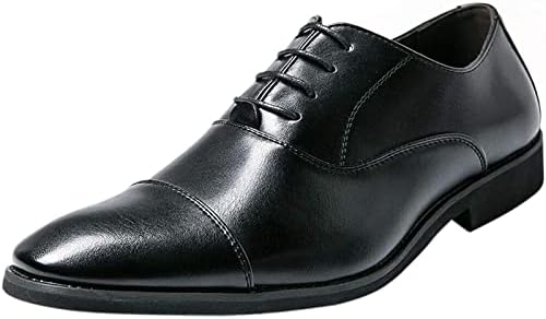 [Maxome] ビジネスシューズ メンズ メンズ ビジネス 冠婚葬祭 靴 メンズ 紳士靴 メンズ 結婚式 靴 メンズ 内羽根 歩きやすい 通气性 軽量 防滑 通勤 大きいサイズ 24.5cm-29.0cm