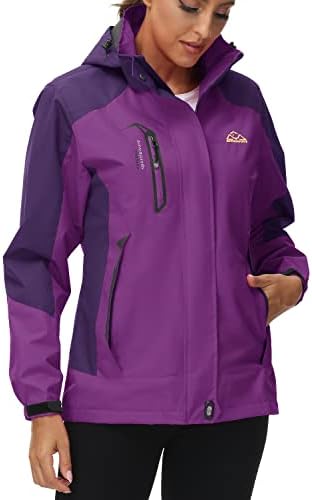 YSENTO レディース アウトドアジャケット 防風ジャケット 撥水加工 フード付き 多機能 登山コート 春秋冬