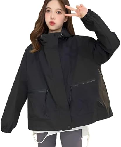 [Celetree] マウンテンパーカー レディース ジャケット アウター ミドル丈 裏地付き ブルゾン フード付き 春 秋 オシャレ カジュアル