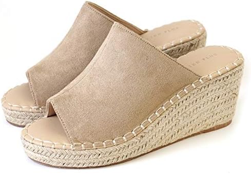 [アミアミ] サンダル ジュートサンダル サボサンダル ウエッジソール ミュール 7.5cmヒール レディース サボ 夏 厚底サンダル FX010